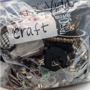 Jewelry Lot Vida Repurpose Bag Over 4 Pounds Beads & Possible Wearable Pieces